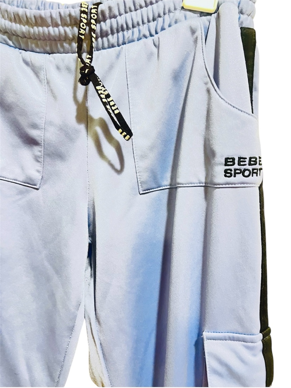 Y2K bebe sport Light Blue Track pants with Black Trim